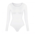 HolyShape Round Neckline Long-Sleeved Seamless Shapewear Bodysuit