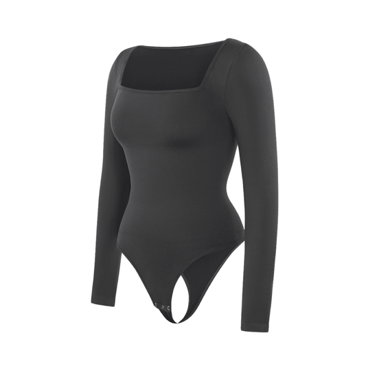 HolyShape Long Sleeve Square Neck Bodysuit