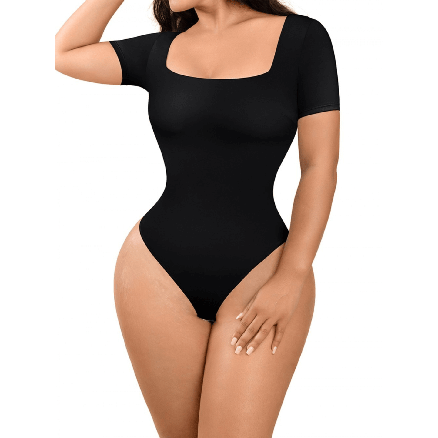 HolyShape Short Sleeve Square Neck Bodysuit