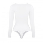 HolyShape Round Neckline Long-Sleeved Seamless Shapewear Bodysuit