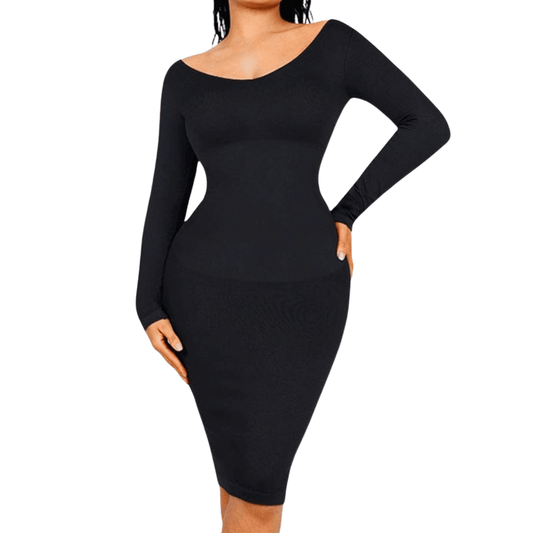 HolyShape ChicSculpt Seamless V-Neck Knit Body Dress