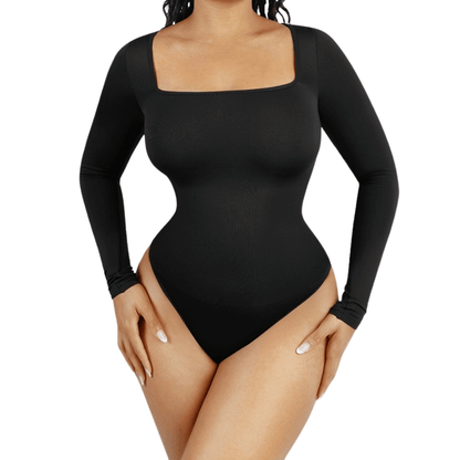 HolyShape Long Sleeve Square Neck Bodysuit