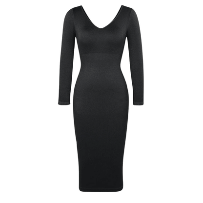 HolyShape ChicSculpt Seamless V-Neck Knit Body Dress