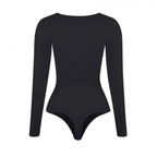 HolyShape Round Neckline Long-Sleeved Seamless Shapewear Bodysuit