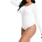 HolyShape Round Neckline Long-Sleeved Seamless Shapewear Bodysuit