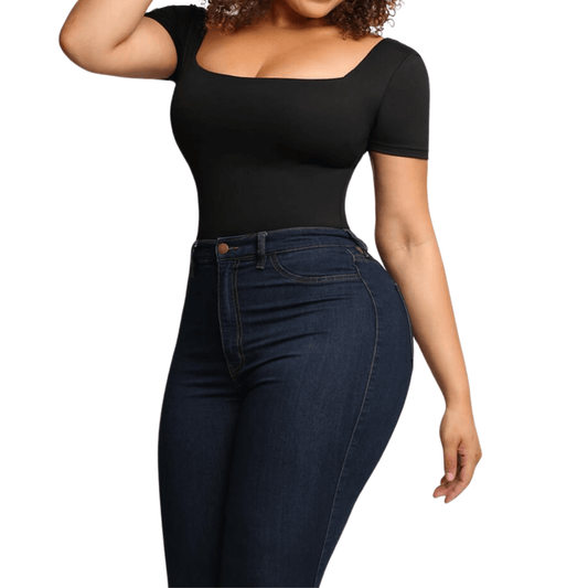 HolyShape Short Sleeve Square Neck Bodysuit