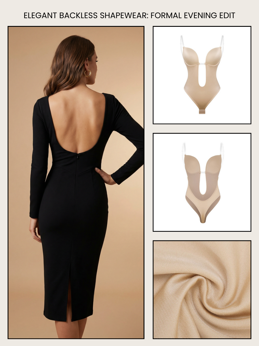 Backless Seamless Thong Bodysuit