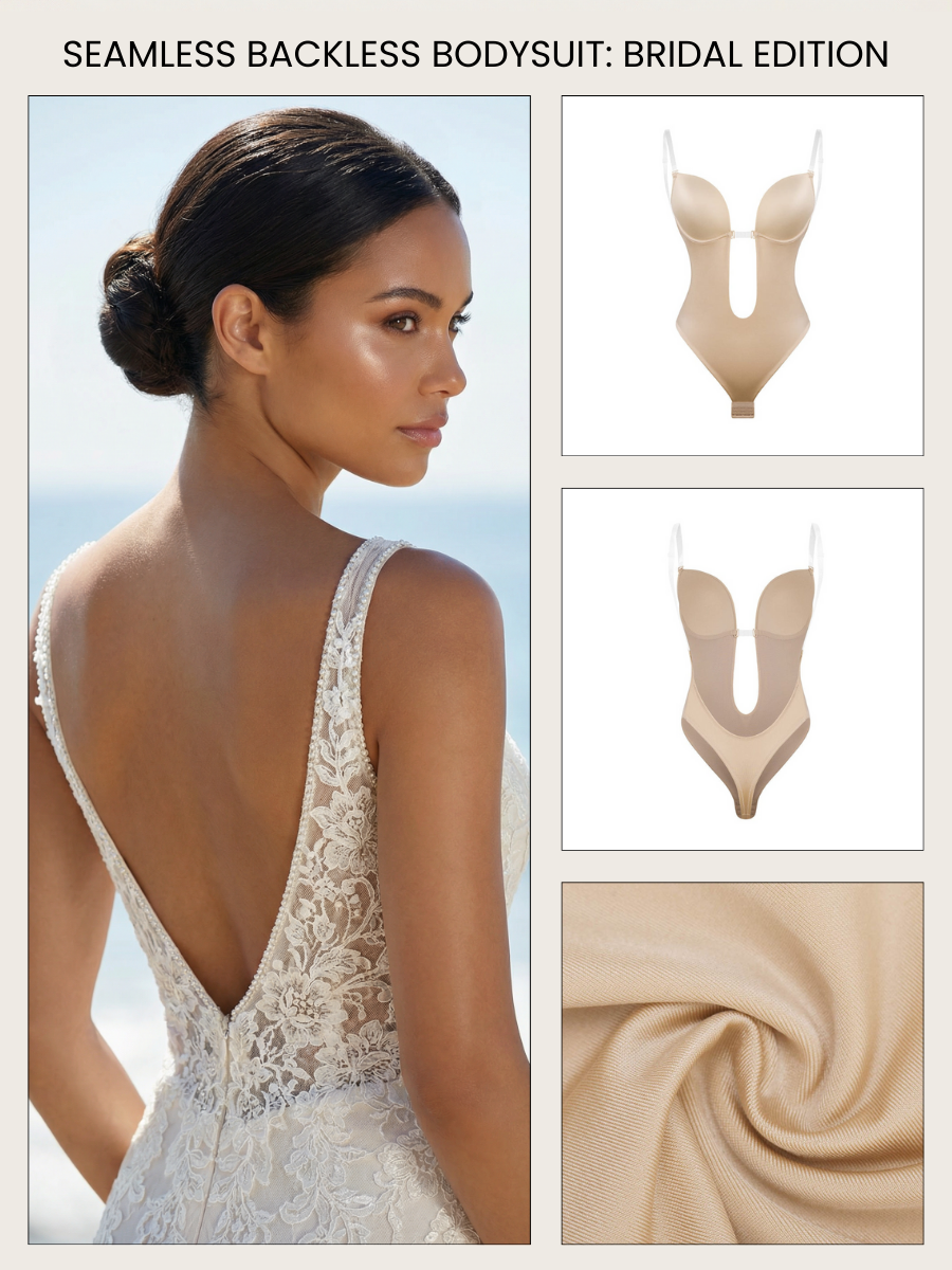 Backless Seamless Thong Bodysuit