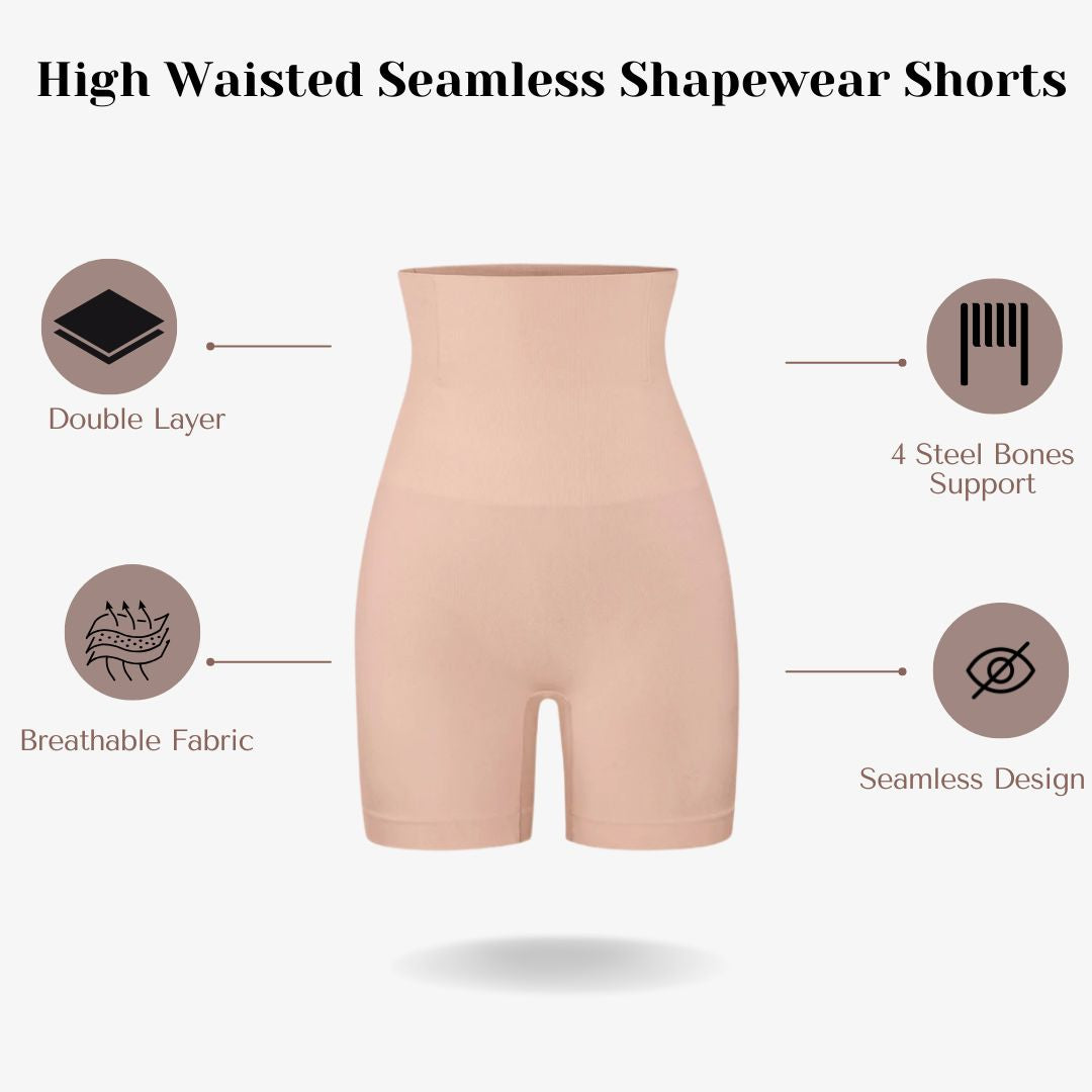 High Waisted Seamless Shapewear Shorts