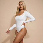 HolyShape Long Sleeve Square Neck Bodysuit