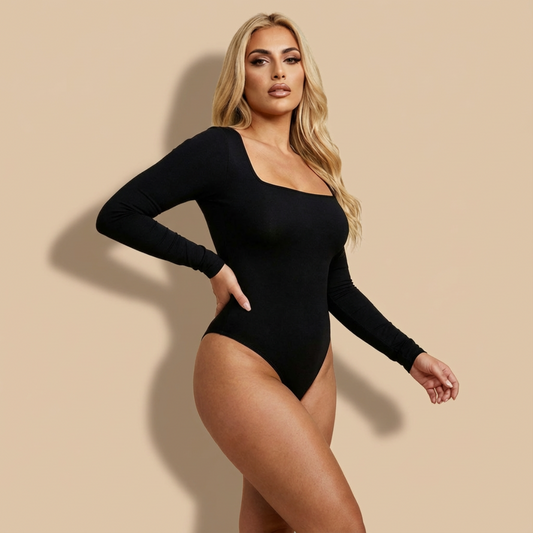 HolyShape Long Sleeve Square Neck Bodysuit