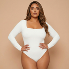 HolyShape Long Sleeve Square Neck Bodysuit