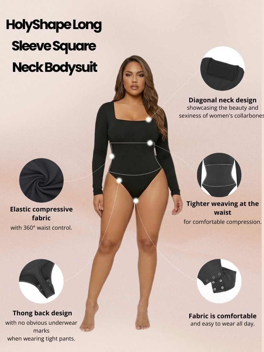 بدلة HolyShape بأكمام طويلة وياقة مربعة