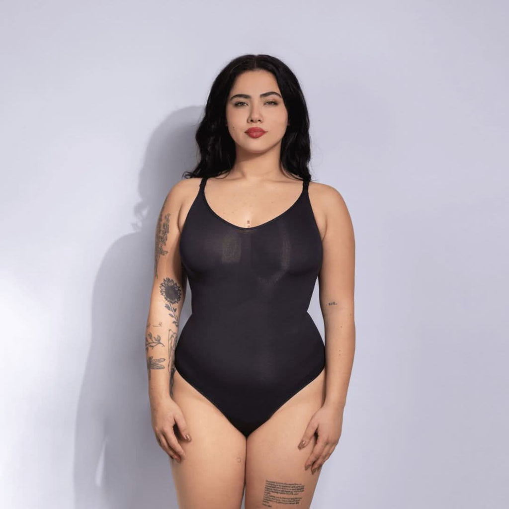 Model in the picture is 175 cm tall, and weights 80 Kgs wearing thong cut black M/L