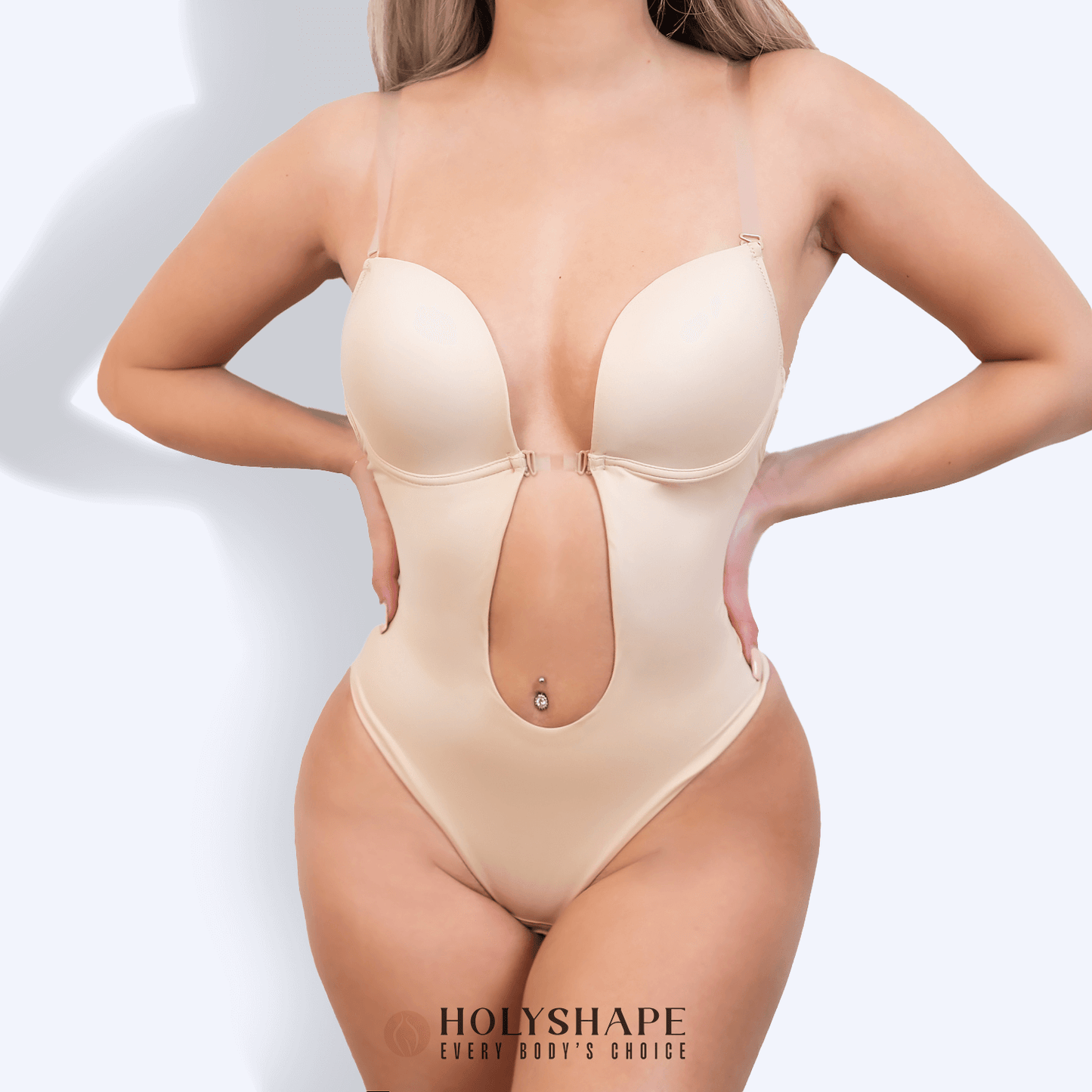 Backless Seamless Thong Bodysuit