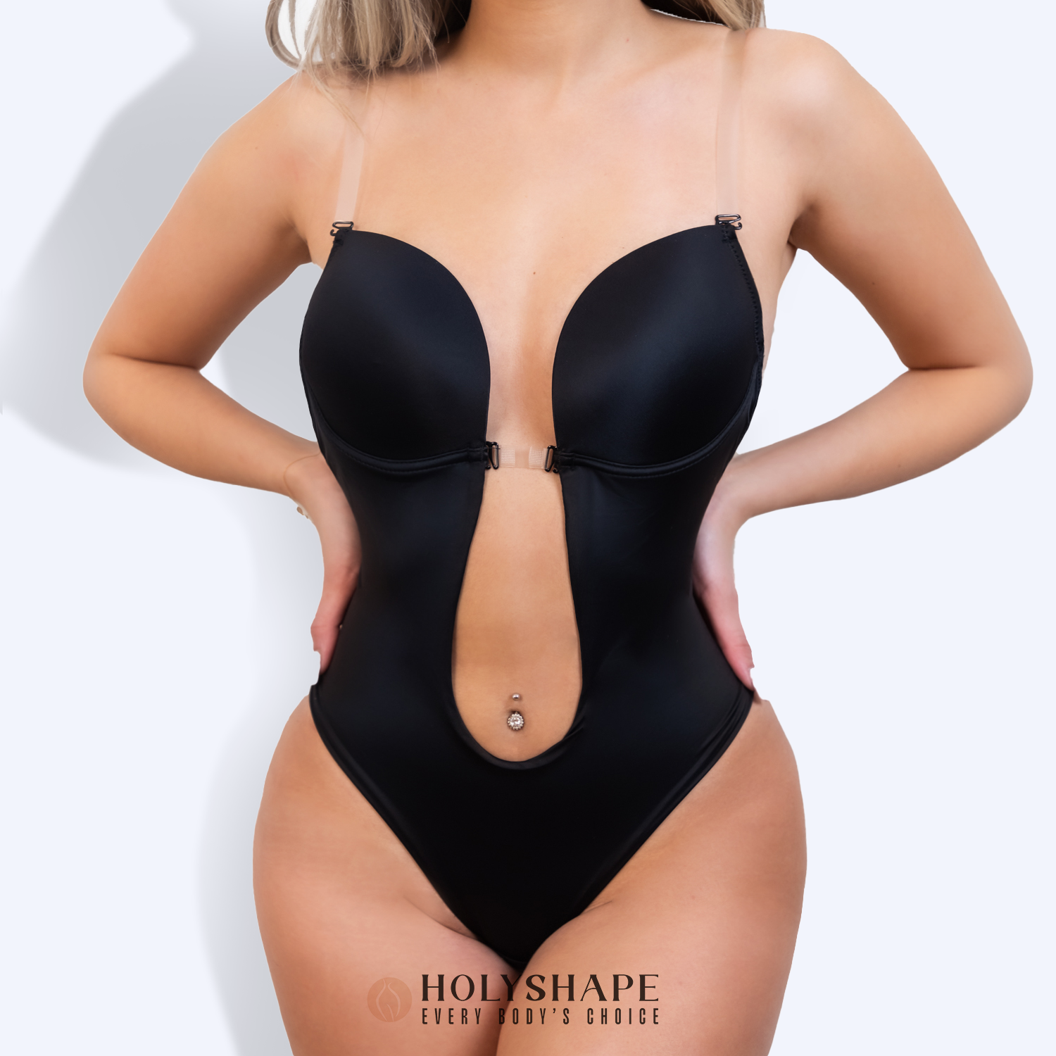 AirSlim® Backless U Plunge Thong Bodysuit is always your best choice! 💕  3XL fits well!🙌 #Shapellxofficial #AirSlim #fashionnovacurve  #shapellxcurve