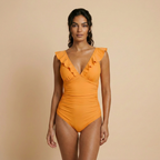 HolyShape V-Neck Ruffle Swimsuit
