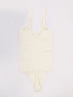 Seamless V Neck Ruched Bust Tummy Control Thong Shaping Bodysuit