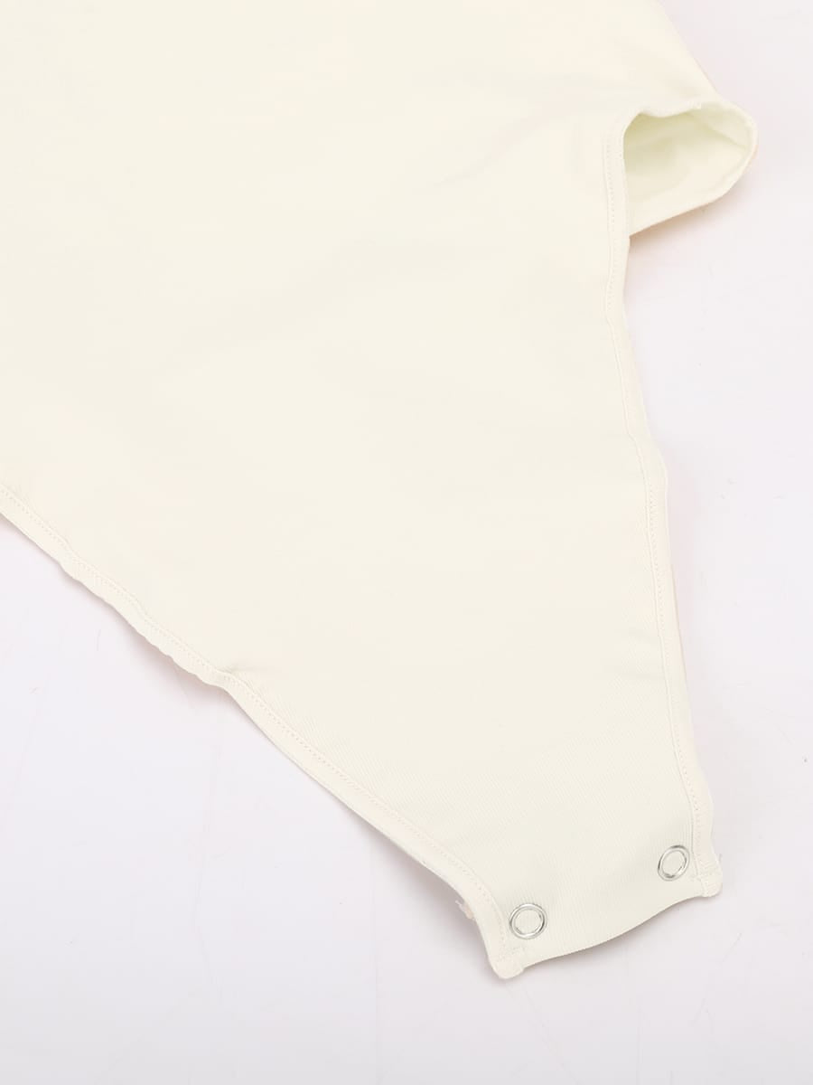 Seamless V Neck Ruched Bust Tummy Control Thong Shaping Bodysuit