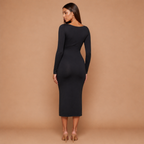 HolyShape DiamondSculpt Dress in Black, back