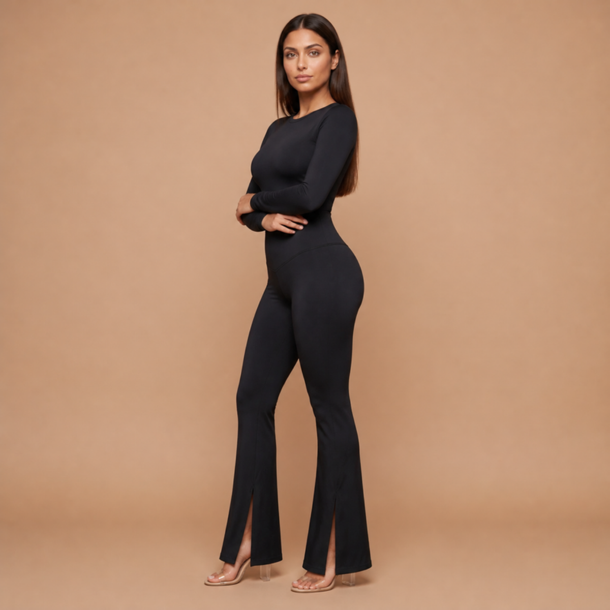 HolyShape FlareSculpt Legging in Black, side