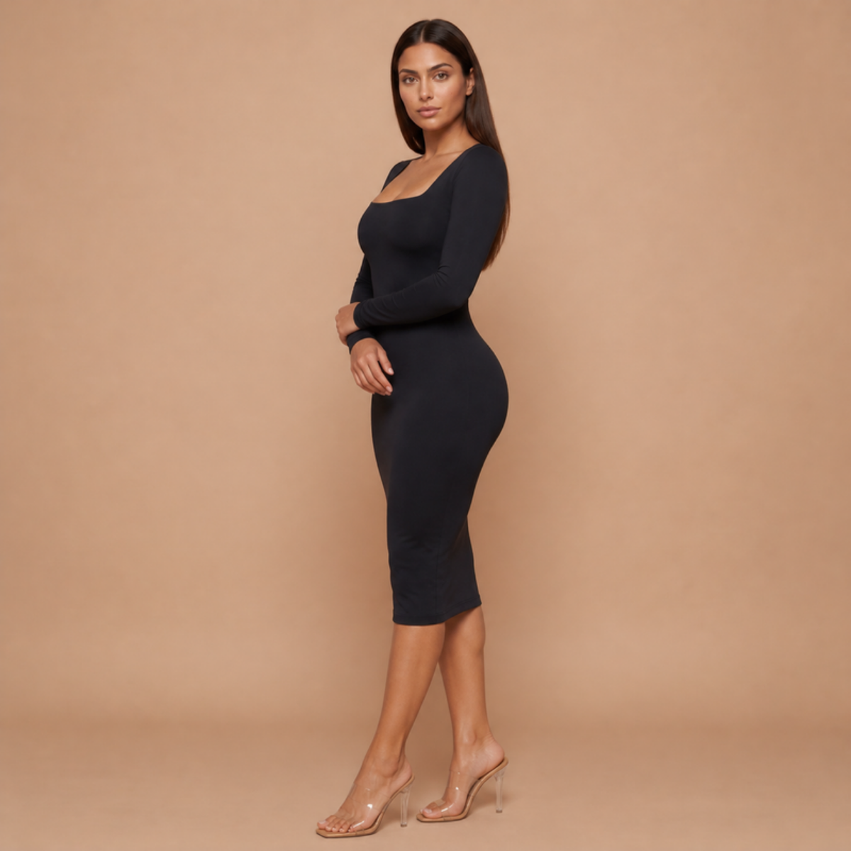 HolyShape PureSculpt Dress in Black, side