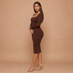 HolyShape PureSculpt Dress in Dark Brown, side