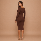 HolyShape PureSculpt Dress in Dark Brown, back