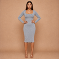 HolyShape PureSculpt Dress in Dark Gray, front