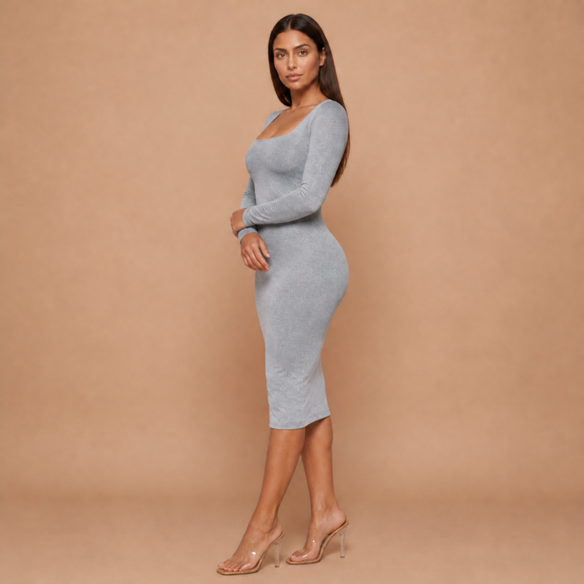 HolyShape PureSculpt Dress in Dark Gray, side